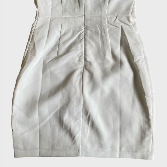 NWOT Lulus Festive Occasion White Ruched Strapless Bodycon Mini Dress Size S - Picture 12 of 16